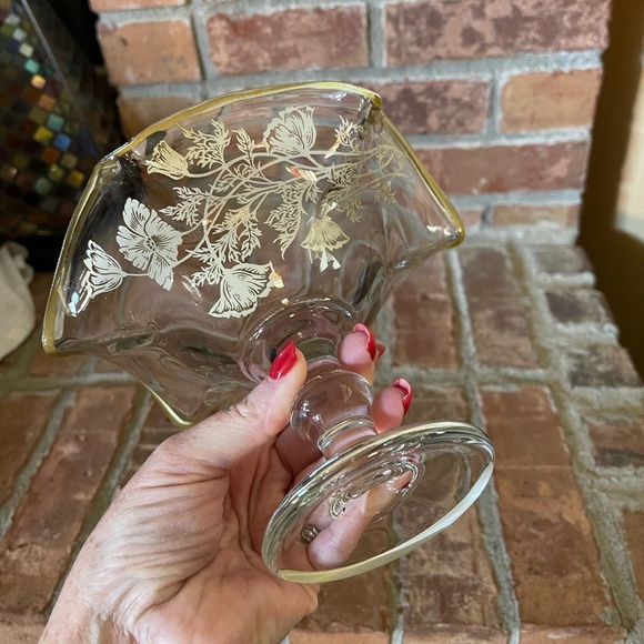 Vtg Silver City Flanders Pedestal Sterling Overlay Pedestal Bowl - Picture 7 of 7